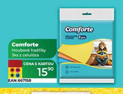 Comforte Houbové hadříky 3ks z celulóza  