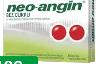 NEO-ANGIN bez cukru, 24 pastilek