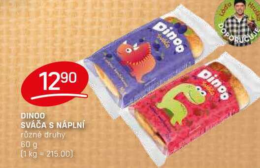 DINOO SVÁČA S NÁPLNÍ různé druhy 60 g