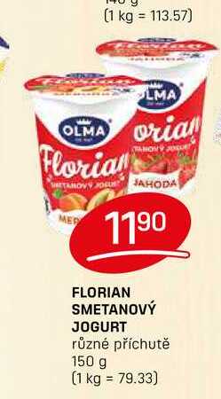 FLORIAN SMETANOVÝ JOGURT různé příchutě 150 g