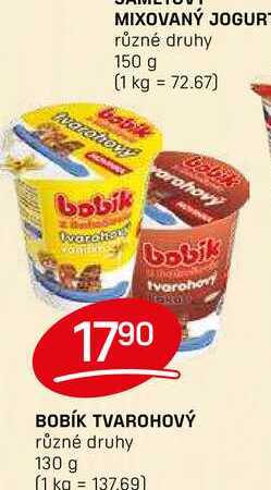 BOBÍK TVAROHOVÝ různé druhy 130 g  