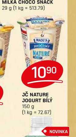 JČ NATURE JOGURT BÍLÝ 150 g