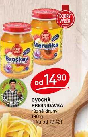 OVOCNÁ PŘESNÍDÁVKA různé druhy 190 g