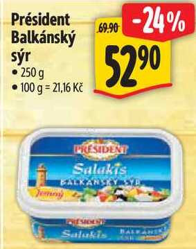Président Balkánský sýr, 250 g