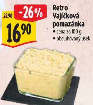 Retro Vajíčková pomazánka, cena za 100 g 
