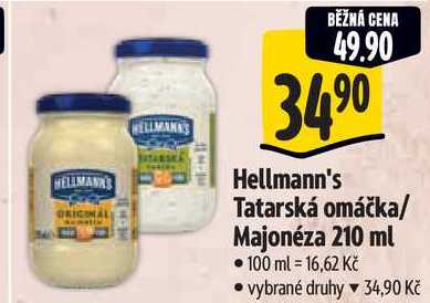Hellmann's Tatarská omáčka/Majonéza, 210 ml 