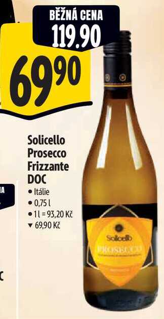 Solicello Prosecco Frizzante DOC, 0,75 l