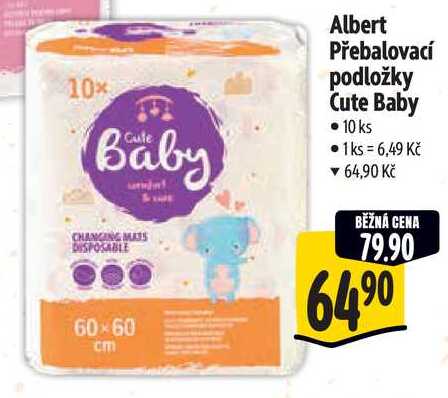 Albert Přebalovací podložky Cute Baby, 10 ks