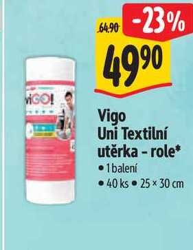 Vigo Uni Textilní utěrka - role, 40 ks