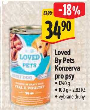 Loved By Pets Konzerva pro psy, 1240 g
