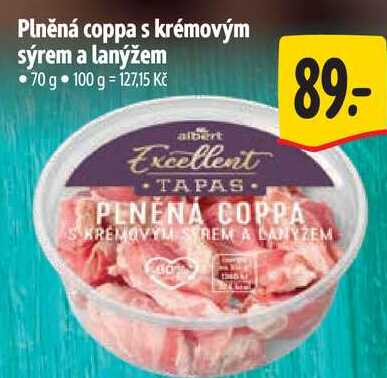 Plněná coppa s krémovým sýrem a lanýžem, 70 g