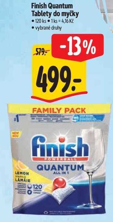 Finish Quantum Tablety do myčky, 120 ks