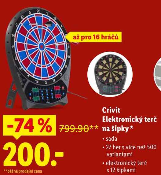 Crivit Elektronický terč na šipky