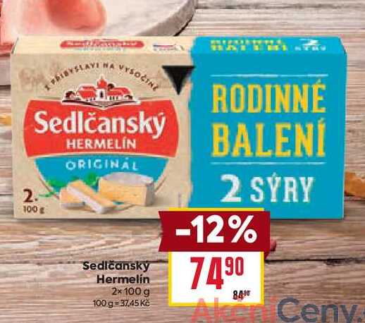 Sedlčansky Hermelín 2x 100 g 