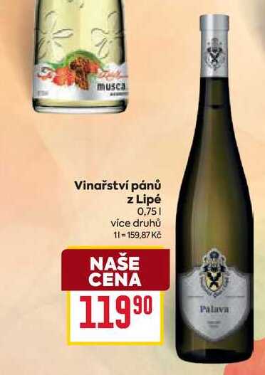 Vinařství pánů z Lipé 0,75l