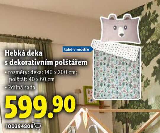Hebká deka s dekorativním polštářem