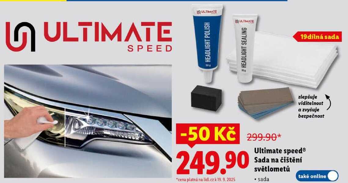 Ultimate speed Sada na čištění světlometů