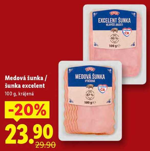 Medová šunka/šunka excelent, 100 g