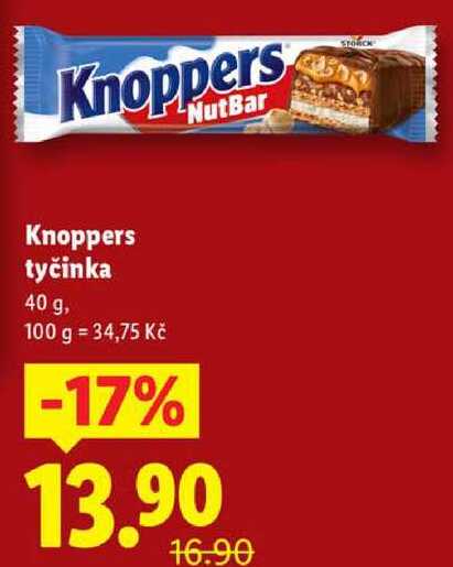 Knoppers tyčinka, 40 g