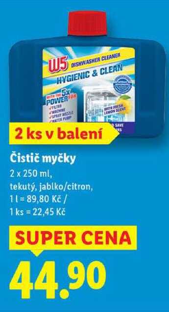 Čistič myčky, 2x 250 ml