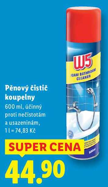 Pěnový čistič koupelny, 600 ml