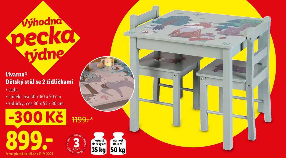 Livarno Dětský stůl se 2 židličkami 