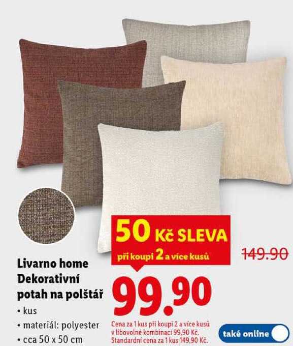 Livarno home Dekorativní potah na polštář 
