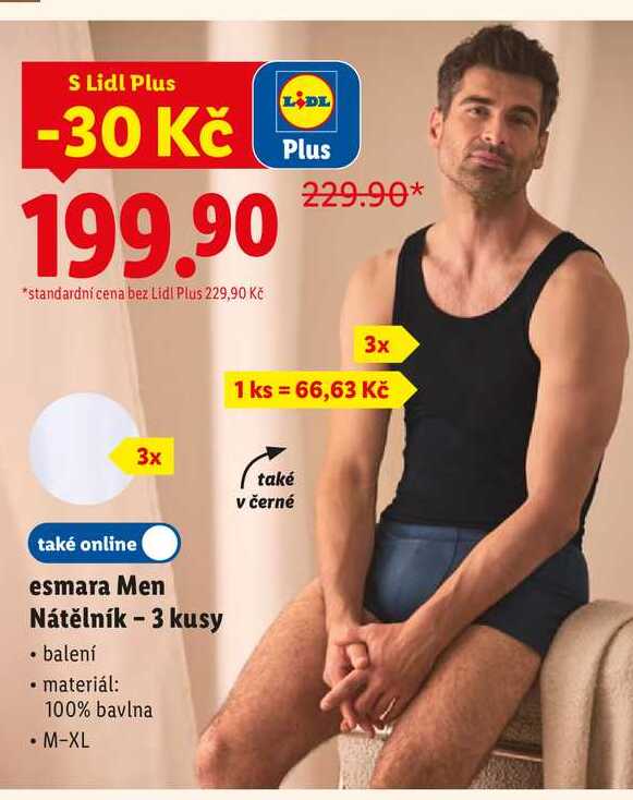 esmara Men Nátělník - 3 kusy 