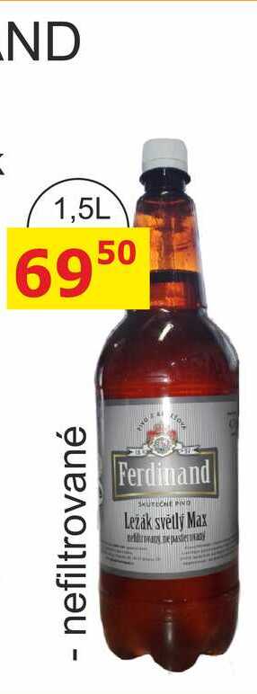 Ferdinand Ležák světlý Max nefiltrovaný - 1,5l