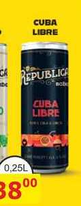 BOŽKOV REPUBLICA CUBA LIBRE 0,25l míchaný drink, plech