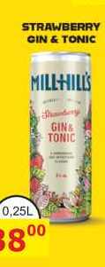 MILL HILLS STRAWBERRY GIN & TONIC 0,25l míchaný drink, plech