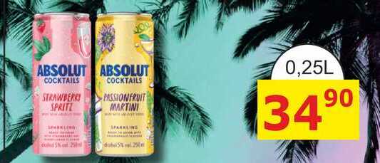 ABSOLUT COCKTAILS 0,25l míchaný drink