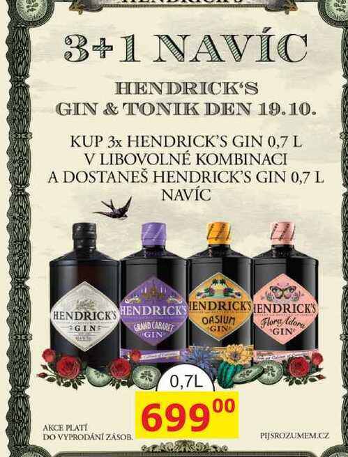 HENDRICK'S GIN 0,7L