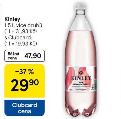 Kinley, 1.5 l, více druhů 