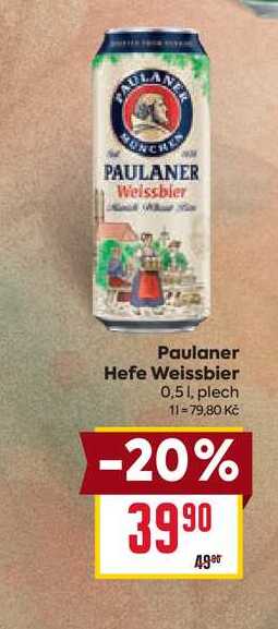Paulaner Hefe Weissbier 0,51, plech