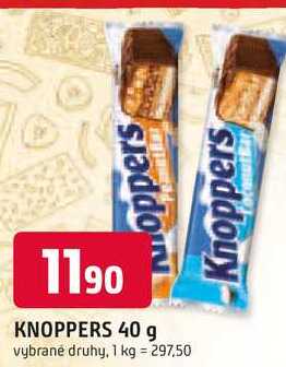 KNOPPERS 40 g vybrané druhy