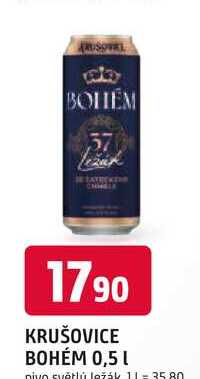 KRUŠOVICE BOHÉM 0,5 l plech