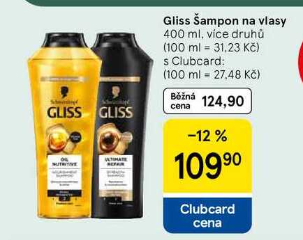 Gliss Šampon na vlasy, 400 ml, více druhů 