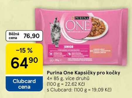 Purina One Kapsičky pro kočky, 4x 85 g, více druhů  