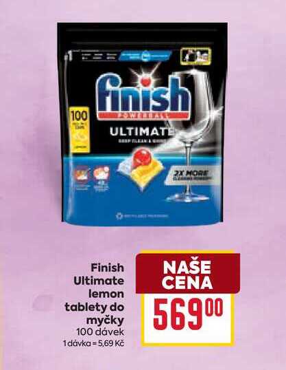 Finish Ultimate lemon tablety do myčky 100 dávek 