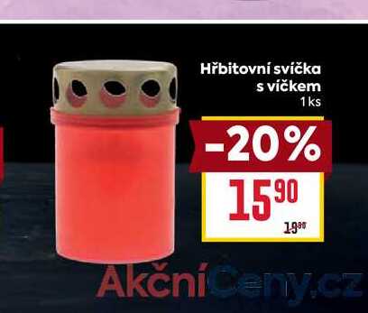 Hřbitovní svíčka s víčkem 1ks