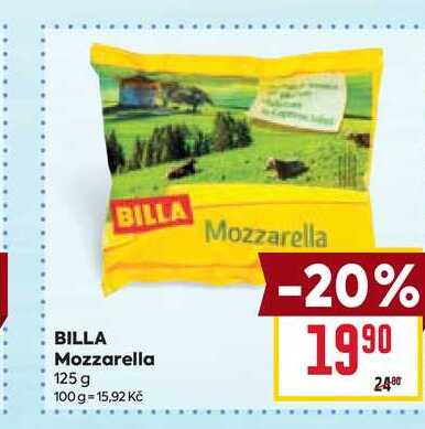 BILLA Mozzarella 125 g 