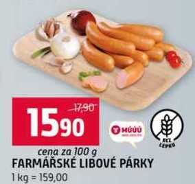 FARMÁŘSKÉ LIBOVÉ PÁRKY 100 g