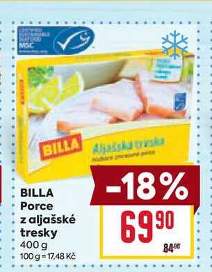 BILLA Porce z aljašské tresky 400 g 