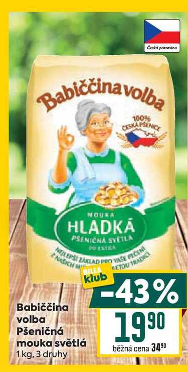 Babiččina volba Pšeničná mouka světlá 1 kg