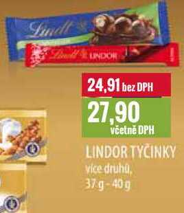 LINDOR TYČINKY 37g-40g 