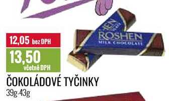 ČOKOLÁDOVÉ TYČINKY 39g-43g 