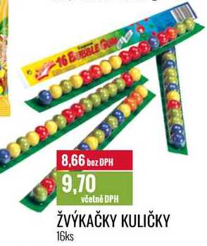 ŽVÝKAČKY KULIČKY 16ks 
