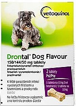 Drontal® Dog Flavour 150/144/50 mg 2 tablety