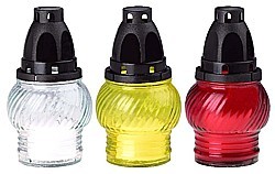 HŘBITOVNÍ LAMPA 13,5 CM, VKLAD 30 G, MIX BAREV